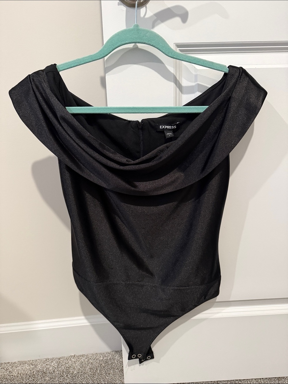 Express Black Cowl Neck Bodysuit